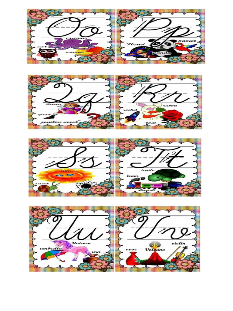 Cursive Alphabets | PDF