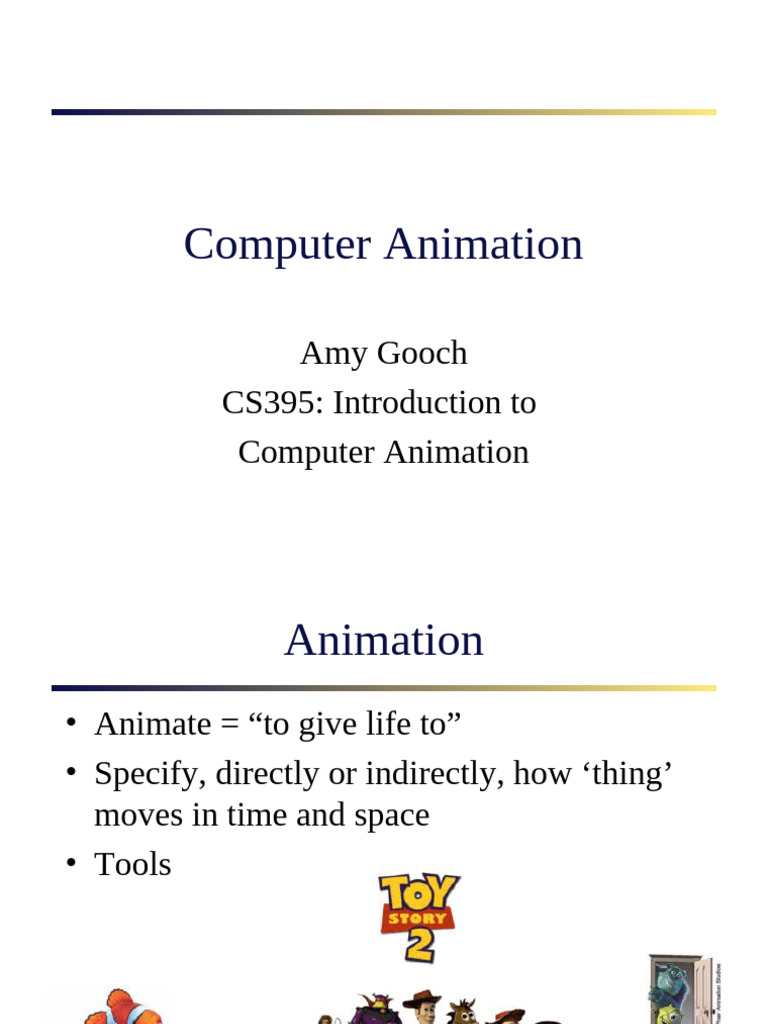 Overview of Computer Animation Techniques | PDF | Animation | Computer ...