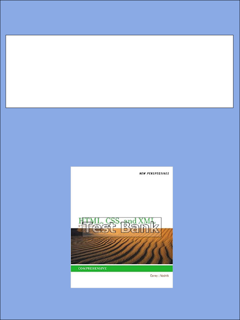 New Perspectives on HTML CSS and XML Comprehensive 4th Edition Carey ...