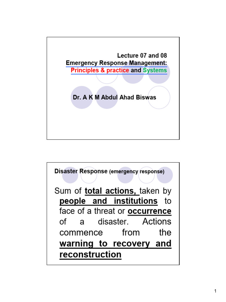 Emergency Response Management Principles | PDF | Natural Disasters | Flood