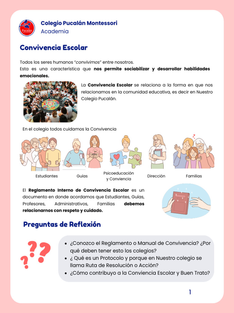 Reglamento de Convivencia Escolar Academia PDF | PDF | Educación Montessori