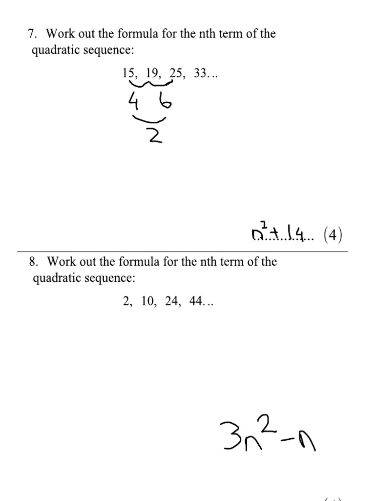 Quadratics Pdf