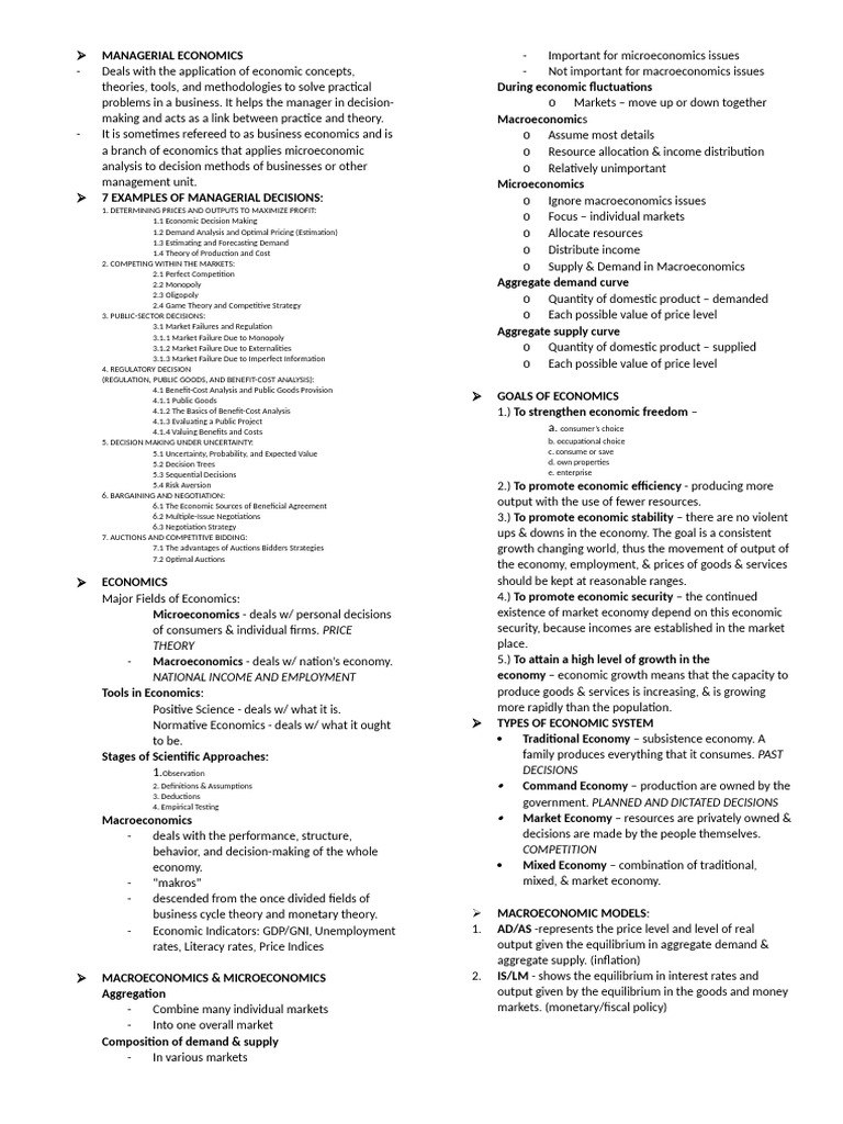 Managerial Economics: Key Concepts & Decisions | PDF | Macroeconomics ...