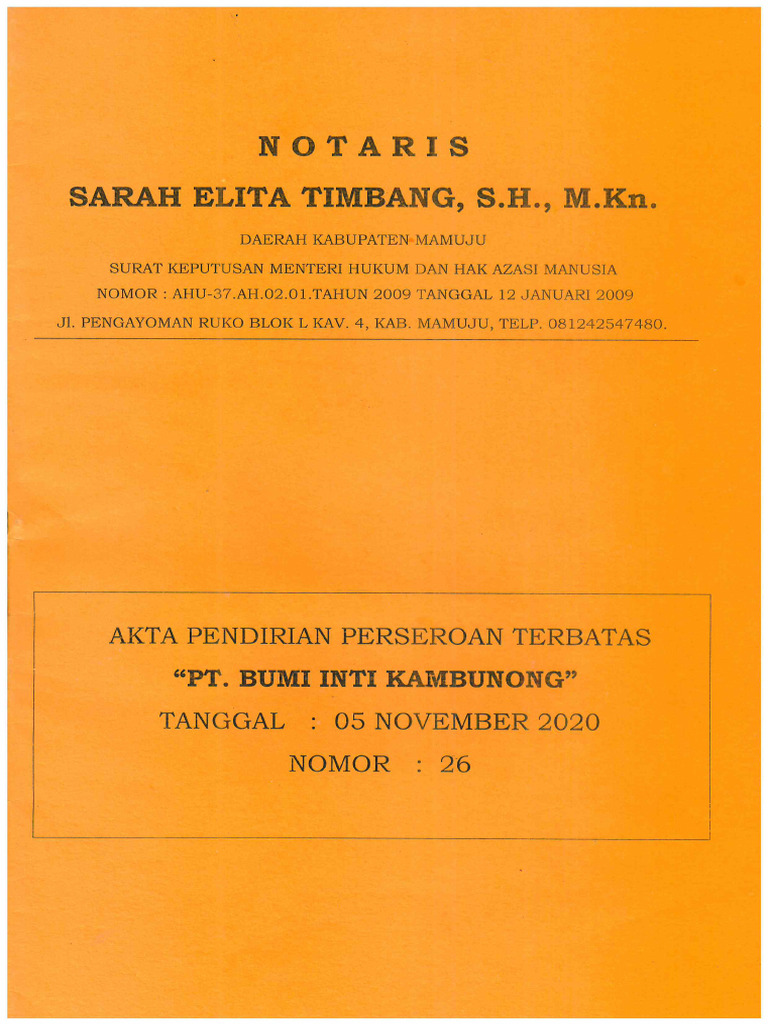 Bumi Inti Kambunong Acc(1) Compressed 1 2 | PDF