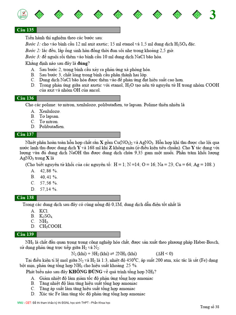 De Thi Tham Khao Hsa-40-45 | PDF