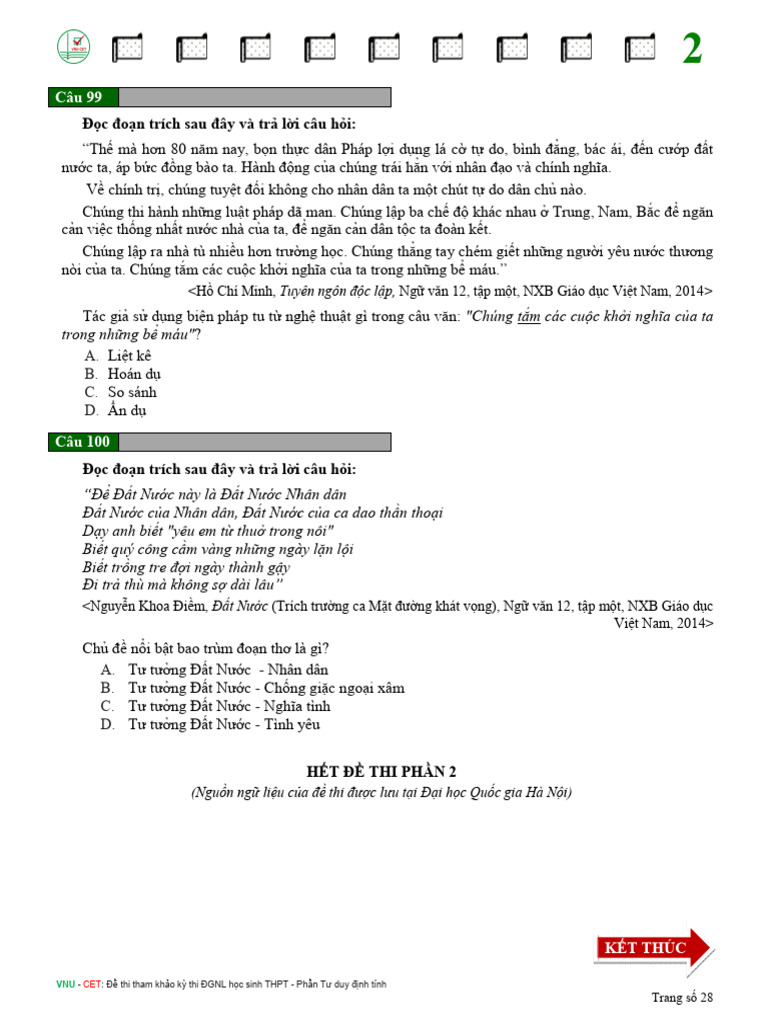 De Thi Tham Khao Hsa-30-39 | PDF