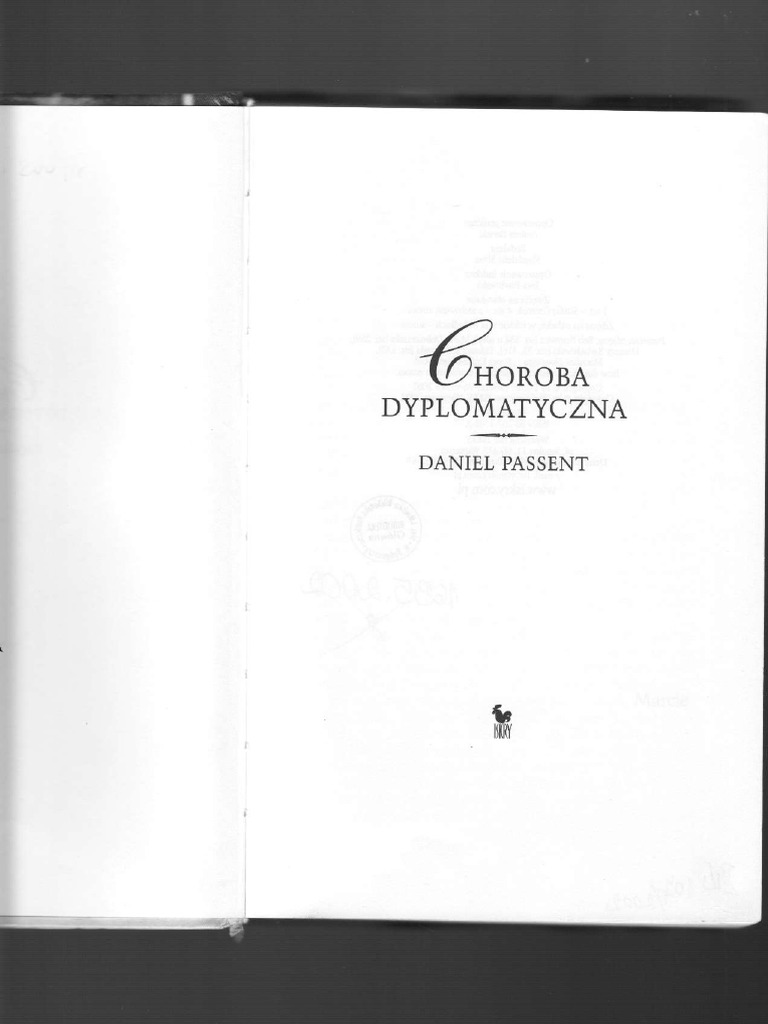 Daniel Passent Choroba Dyplomatyczna | PDF