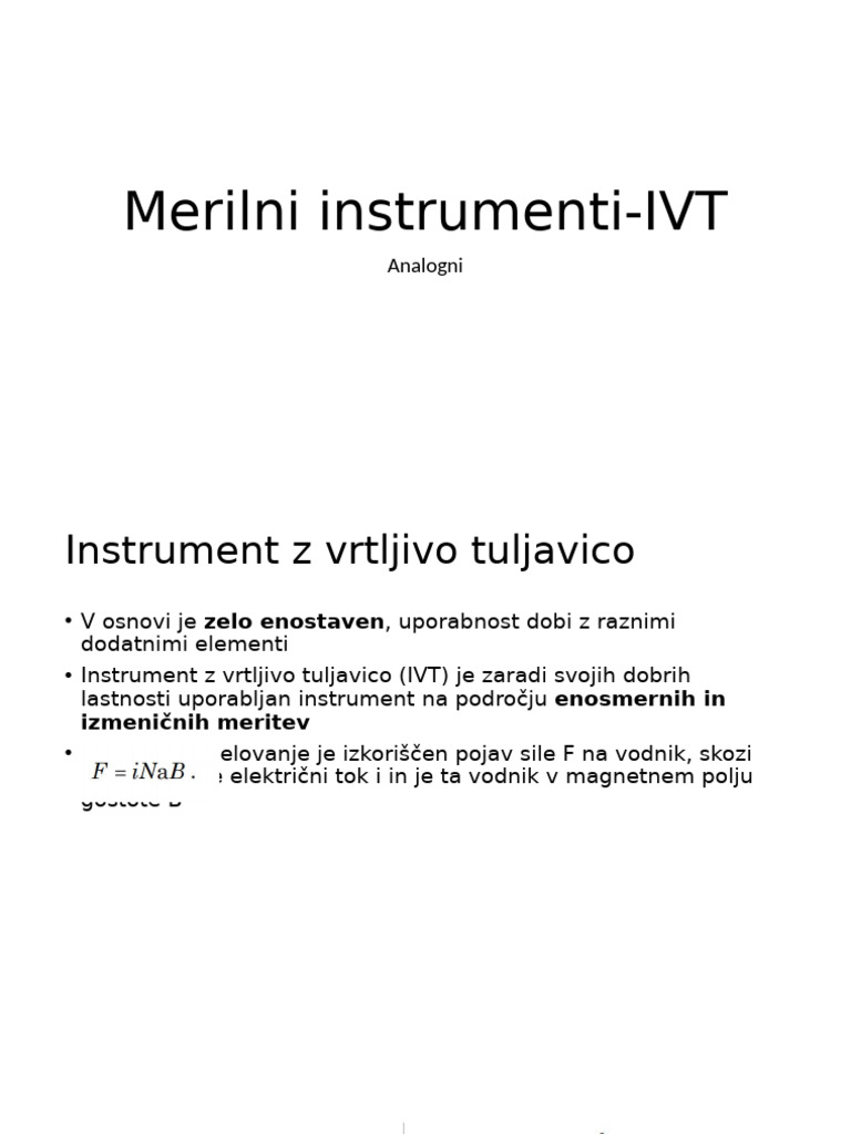 Merilni Instrumenti | PDF