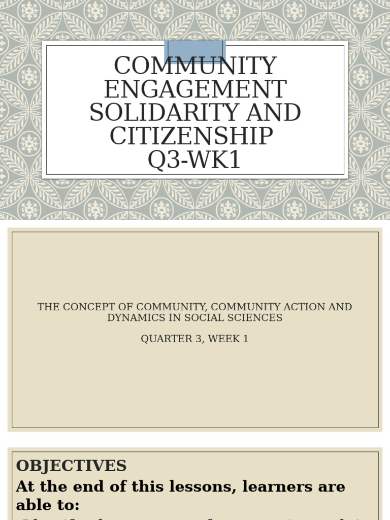 Community Engagement Q3 WEEK1 Day 1 and 2 | PDF | Community ...