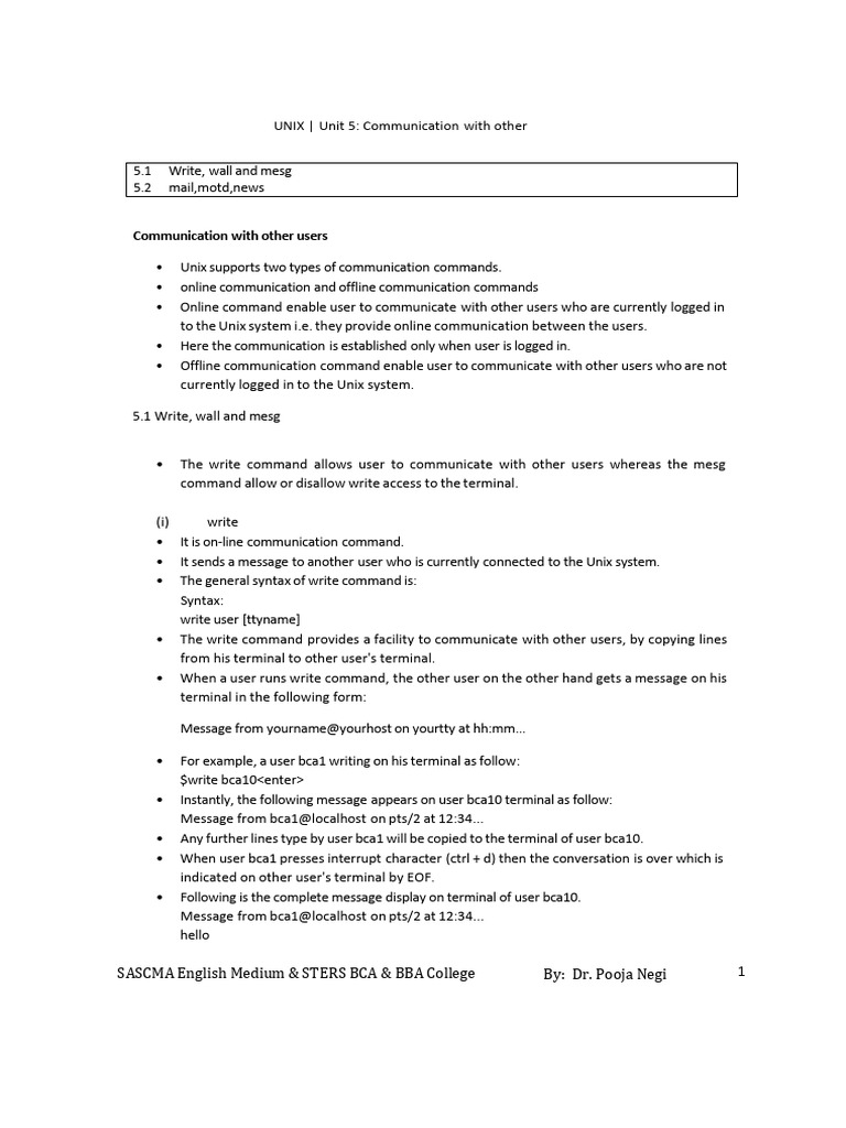 Linux Communication Commands Overview | PDF | Command Line Interface ...
