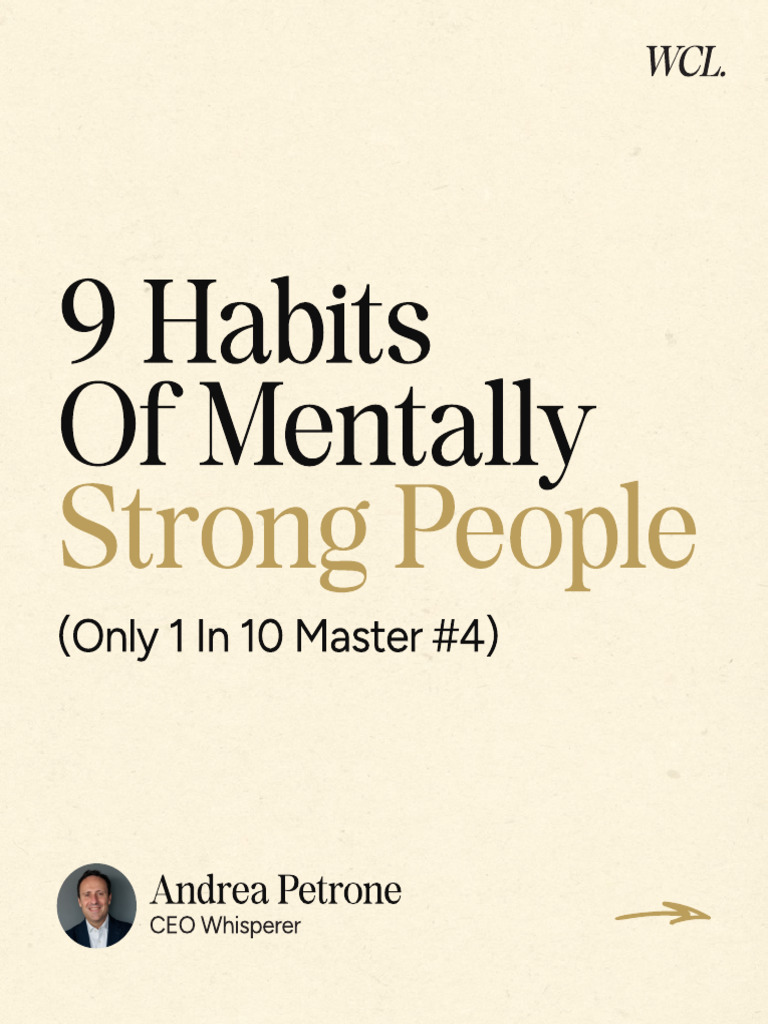 9 Habits of Mentally Strong People | PDF | Mind | Social Psychology