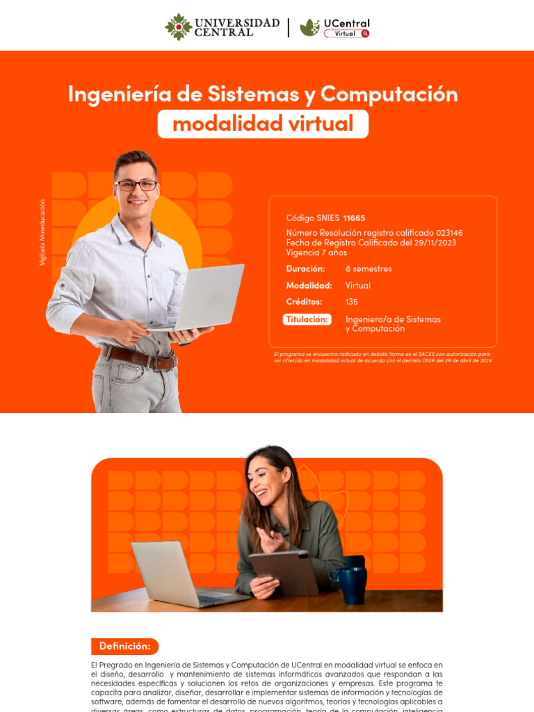 Brochure Ingenieria de Sistemas y Computacion UCentral Virtual 100125 ...