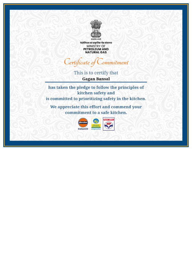 Safety Pledge Certificate | PDF