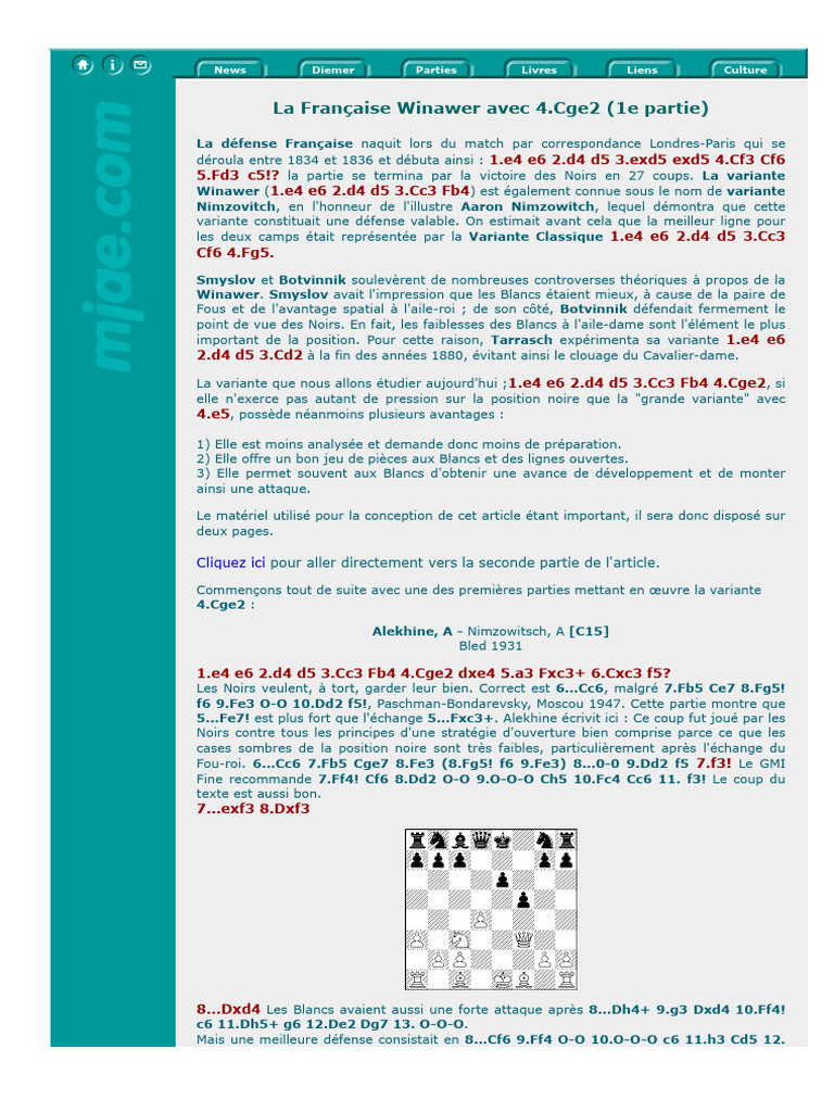 WWW Mjae Com French Ce2 Html... | PDF | Joueurs d'échecs | Compétitions ...