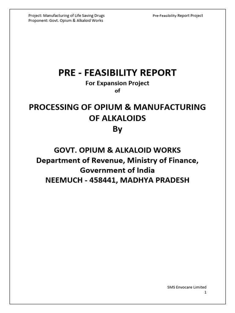 Neemuch Opium Alkaloid Expansion Project | PDF | Opium | Morphine