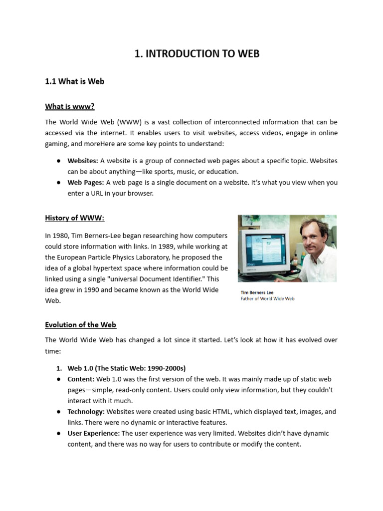 Understanding the Evolution of the Web | PDF | World Wide Web ...