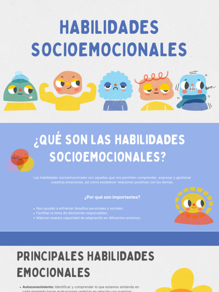 Habilidades Socioemocionales Esenciales | PDF | Las emociones ...