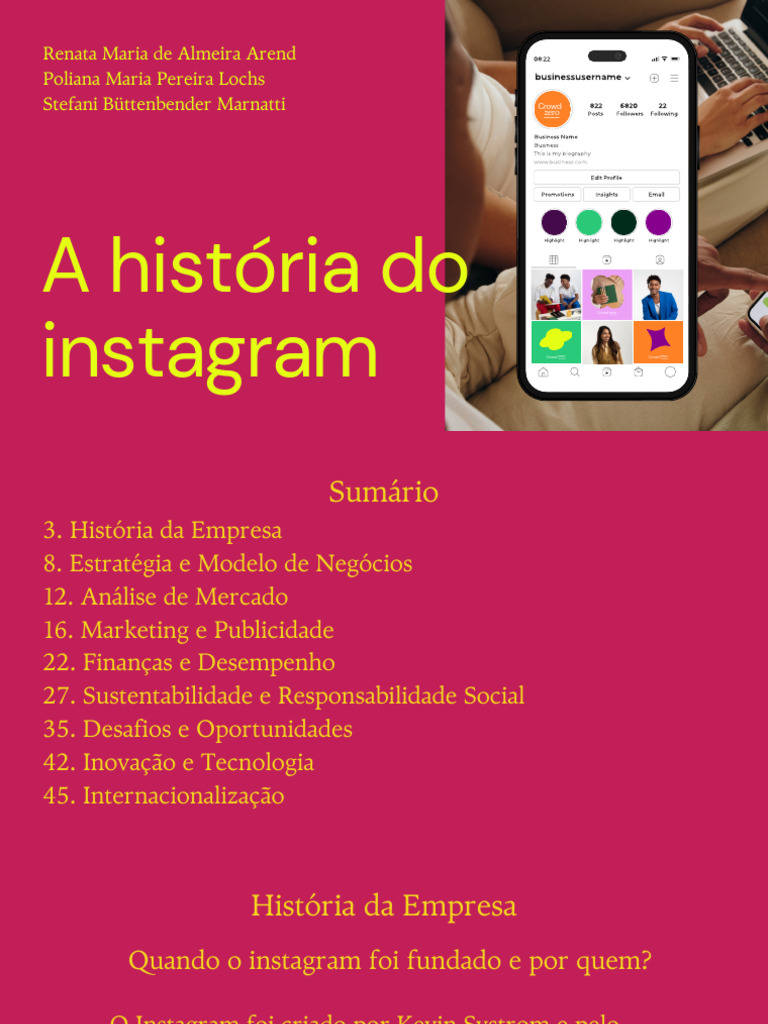História e Estratégia do Instagram | PDF | Publicidade | Snapchat