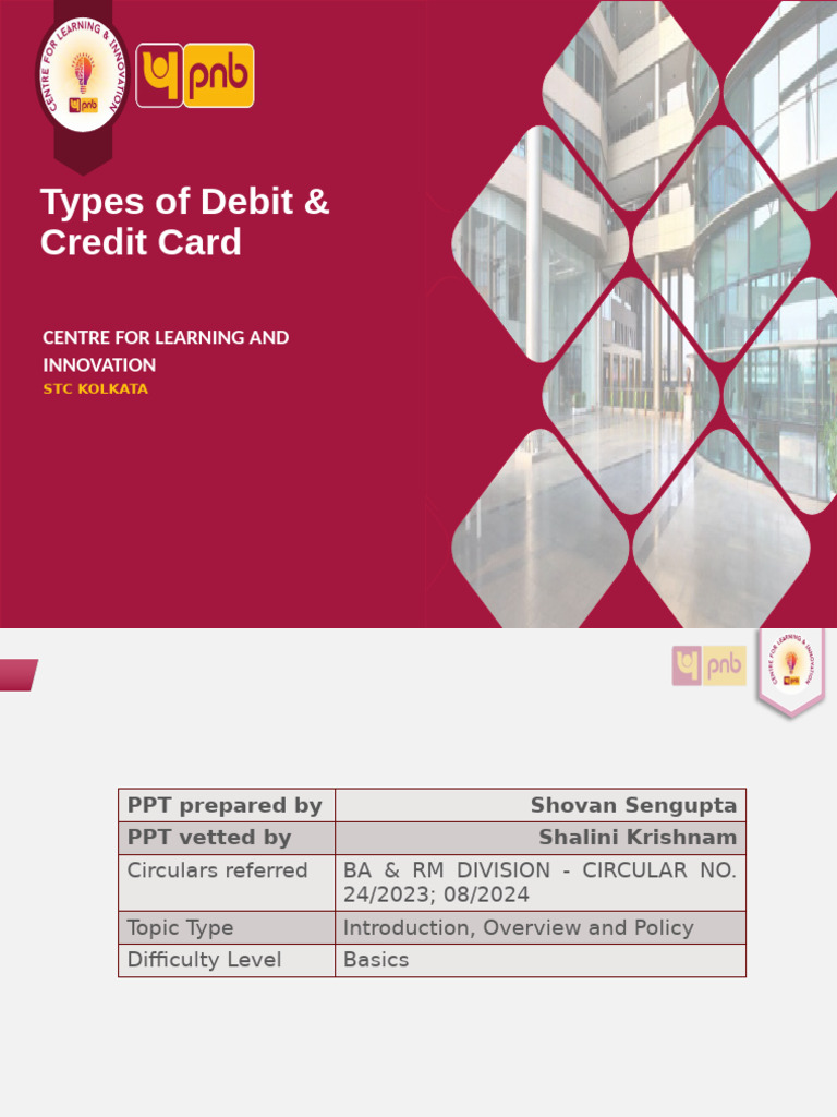 Types of Debit and Credit Cards | PDF | Debit Card | Credit Card