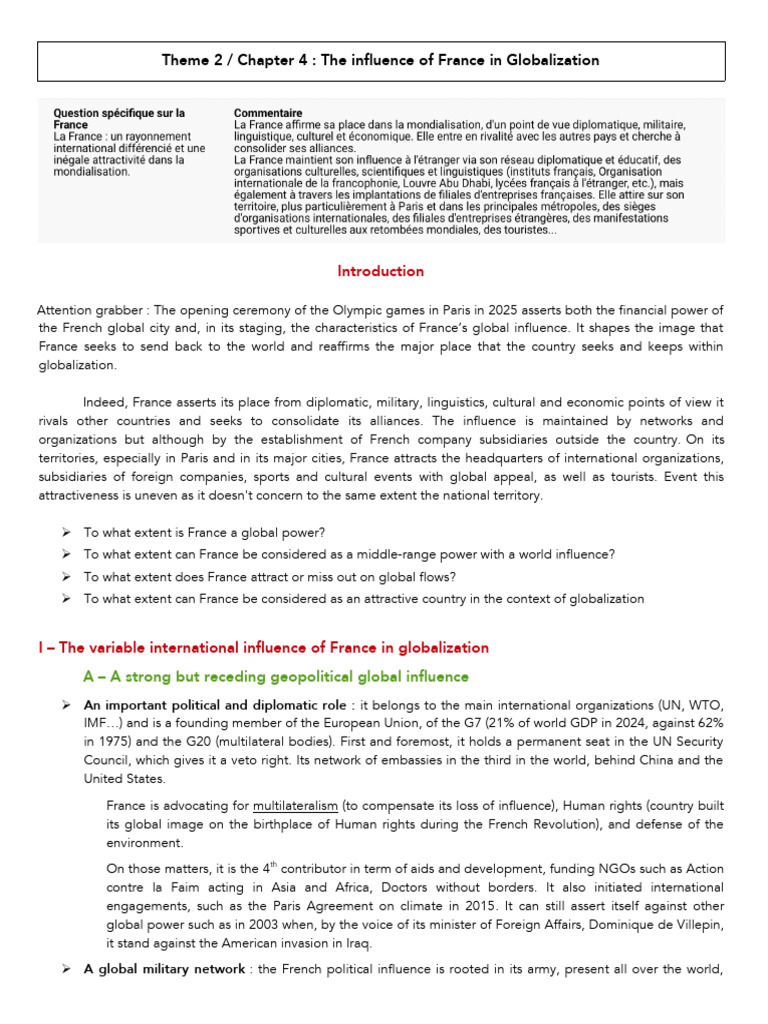 France's Role in Globalization Dynamics | PDF | France | European Union