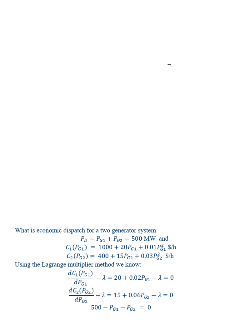Lambda Iteration in Economic Dispatch | PDF | Theoretical Computer ...