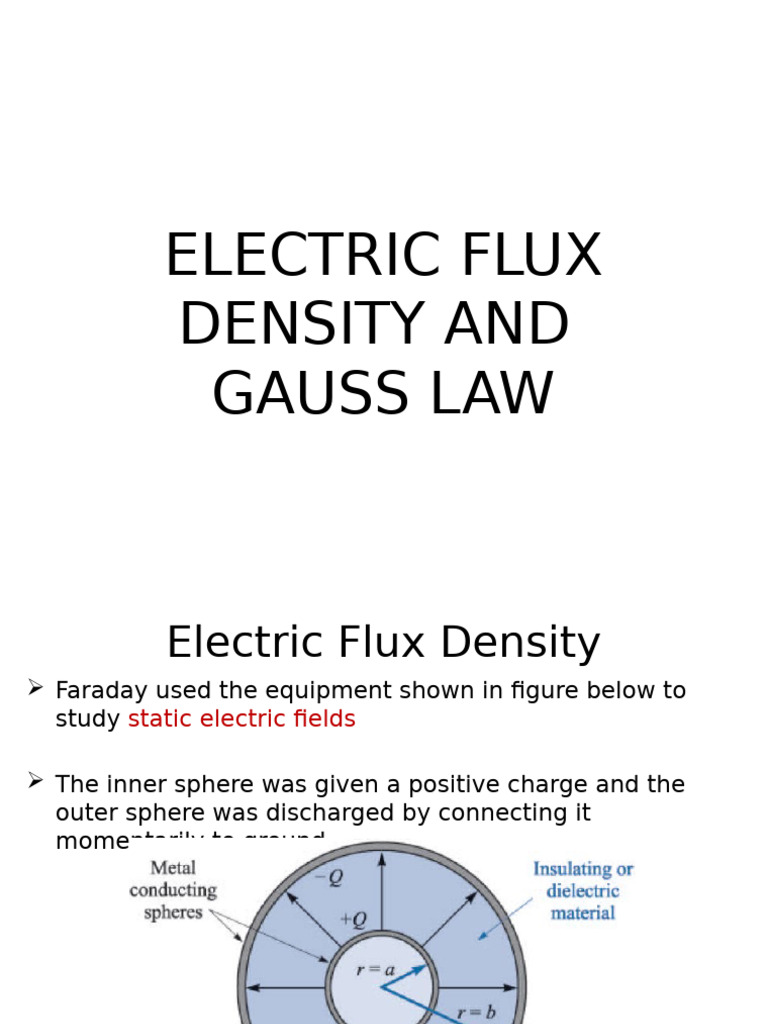 Gauss Law and Electric Flux Density | PDF | Flux | Quantity