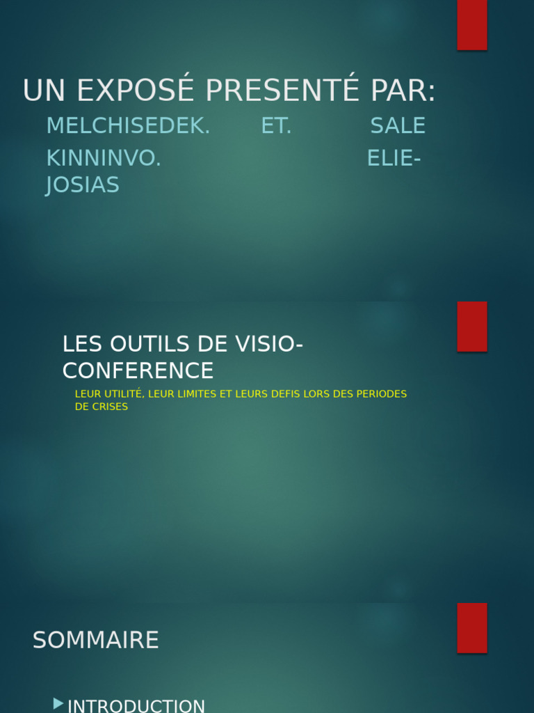 Outils de visioconférence : enjeux et défis | PDF | Vidéotéléphonie