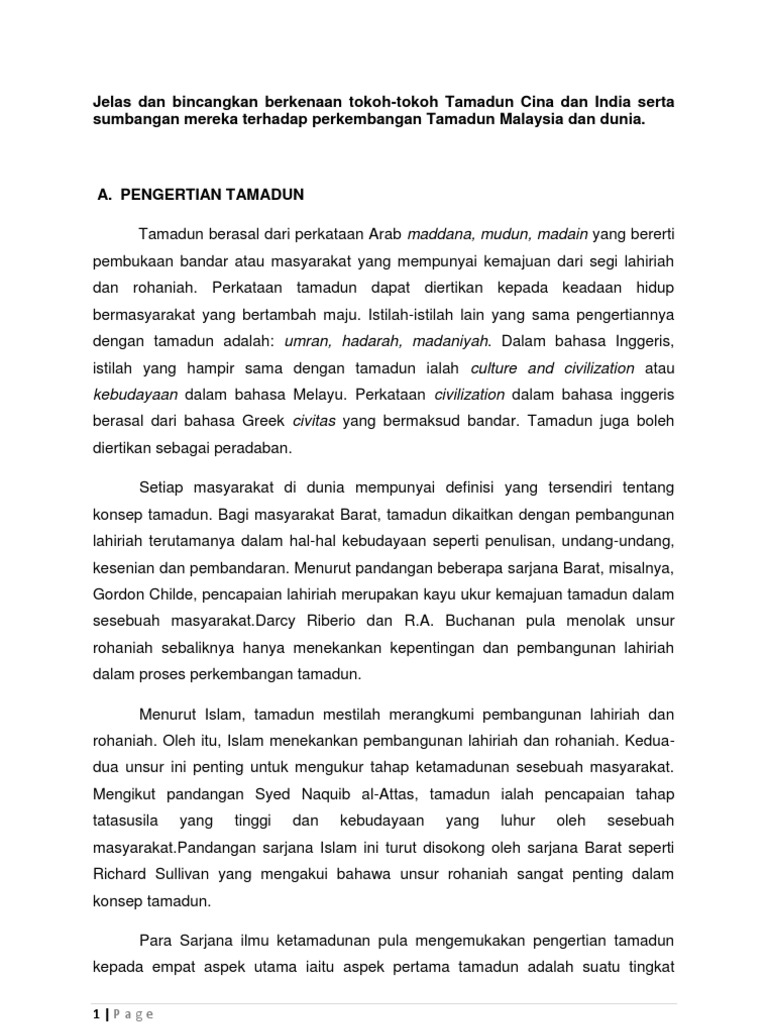 Tokoh Tamadun Cina Dan Inda Serta Sumbangan Second