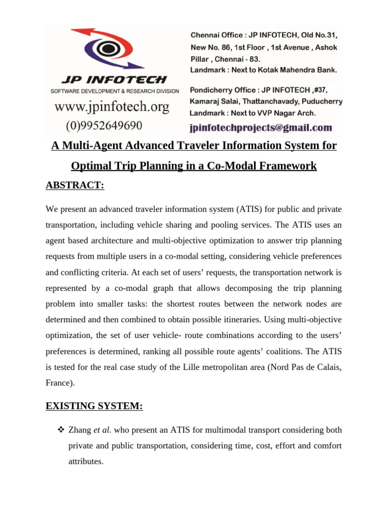 A Multi-Agent Advanced Traveler Information | PDF | Transport | Computing