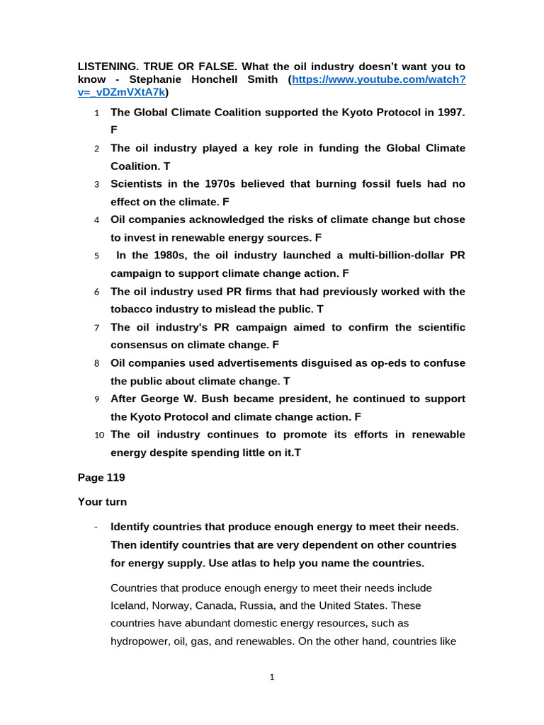 Oil Industry Myths and Energy Insights | PDF | Energy Development ...
