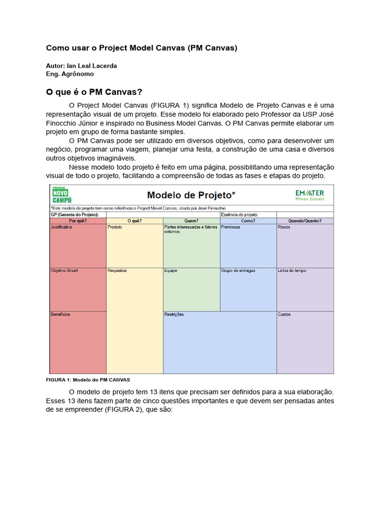 Guia Prático do Project Model Canvas | PDF | Agricultura | Mercado ...