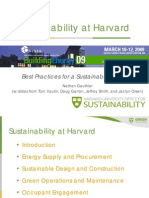 Sustainability at Harvard: Best Practices For A Sustainable Campus