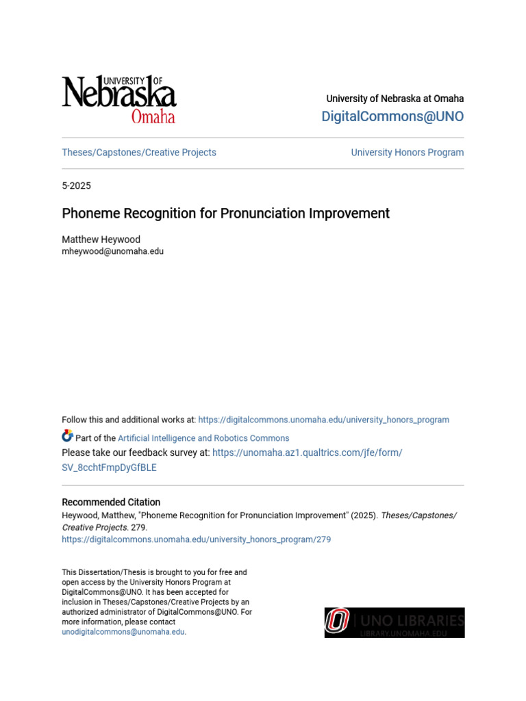 Phoneme Recognition For Pronunciation Improvement | PDF | Orthography ...
