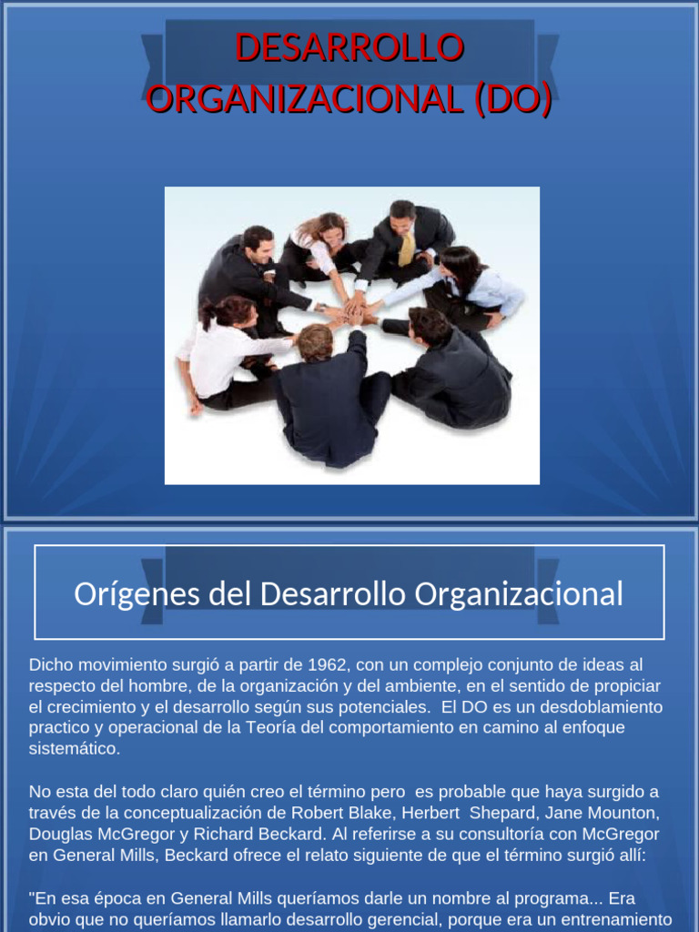 Orígenes y Objetivos del Desarrollo Organizacional | PDF ...