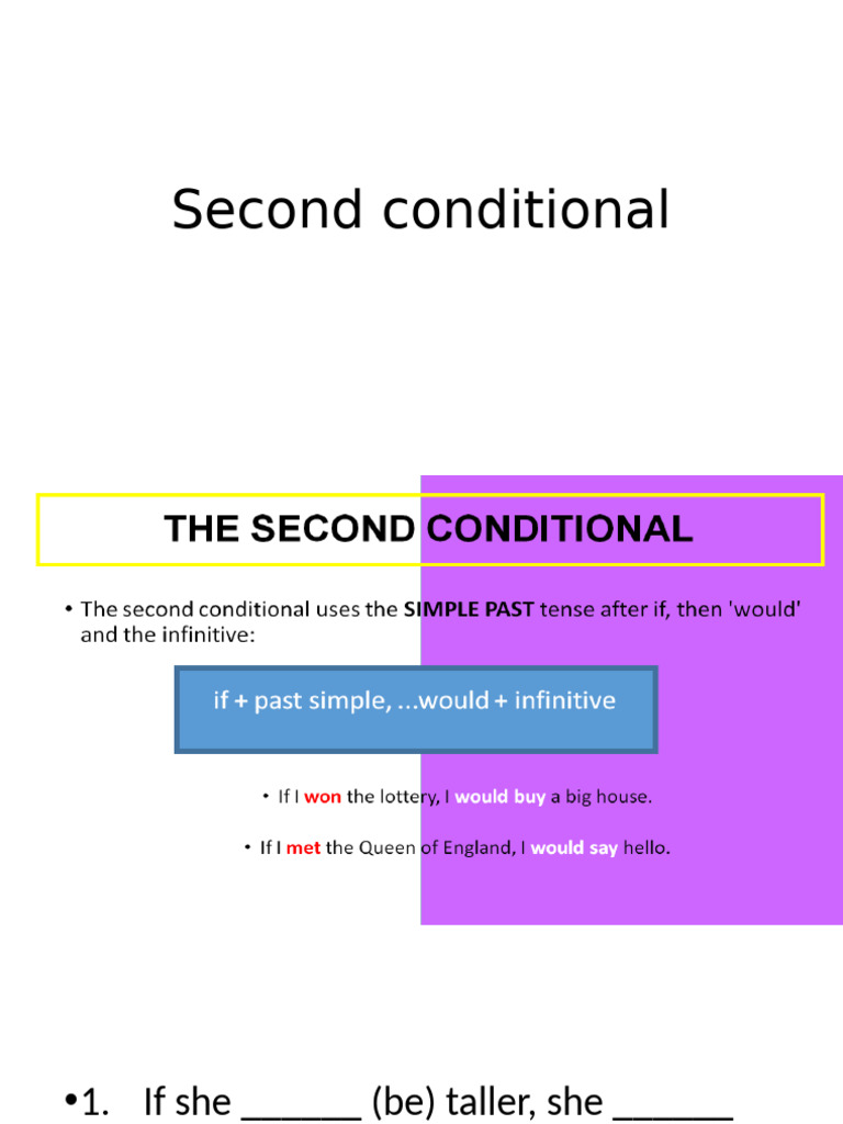 Understanding the Second Conditional | PDF