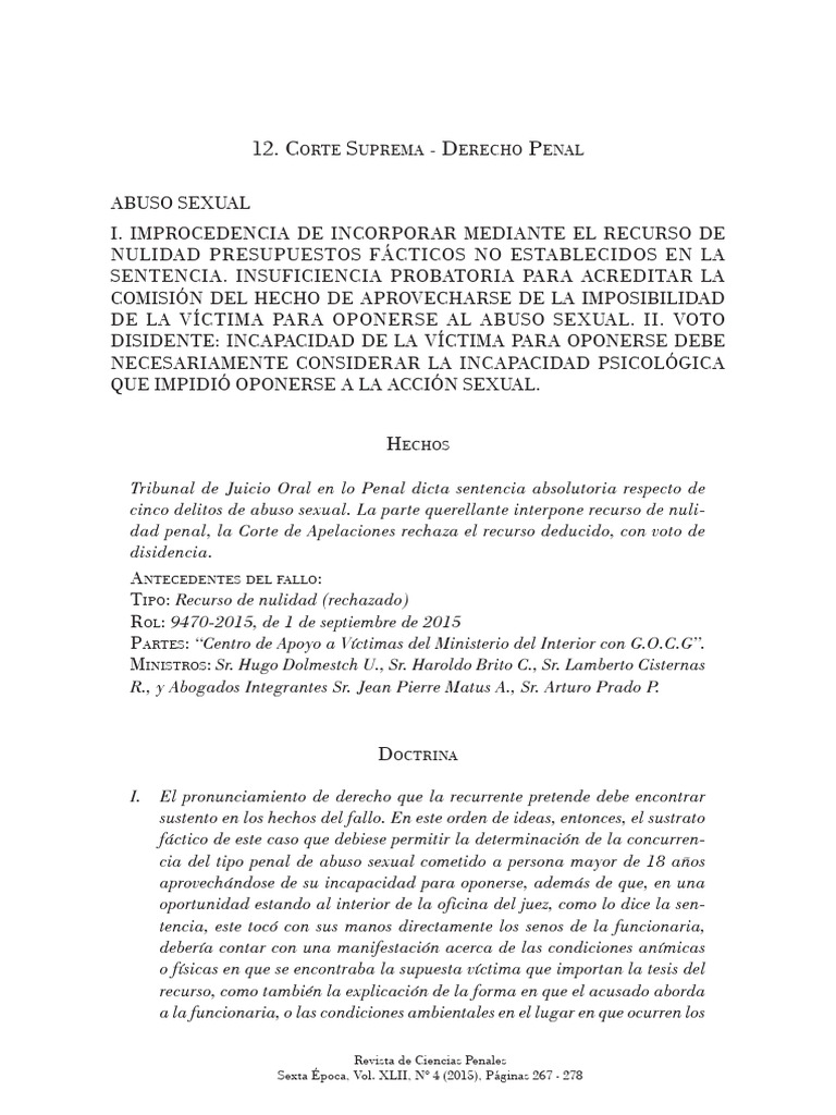 CASO Corte-Suprema | PDF | Violación | Caso de ley