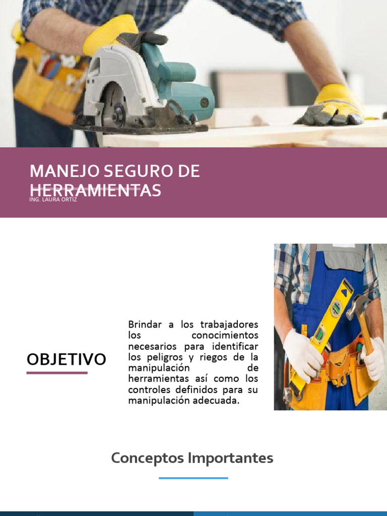 Manejo Seguro de Herramientas en el Trabajo | PDF | Herramientas