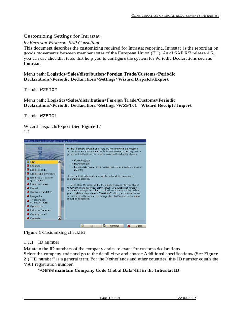 Intrastat Configuration Guide for SAP | PDF | Receipt | Business