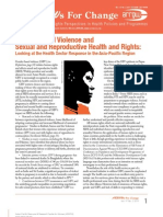 ARROWs For Change Bulletin Vol. 17 No. 2 (Gender-Based Violence & Sexual & Reproductive Health & Rights: Looking at Health Sector Response in The Asia-Pacific Region)
