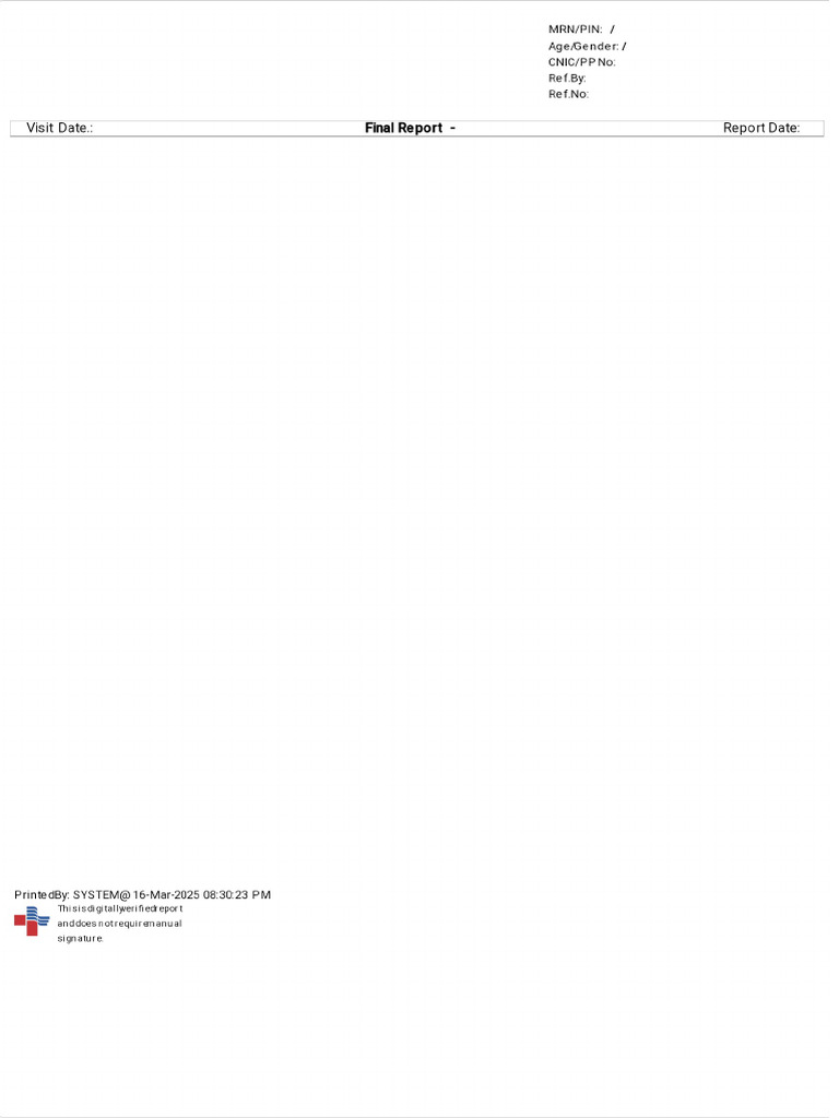 Patient Report PDF | PDF