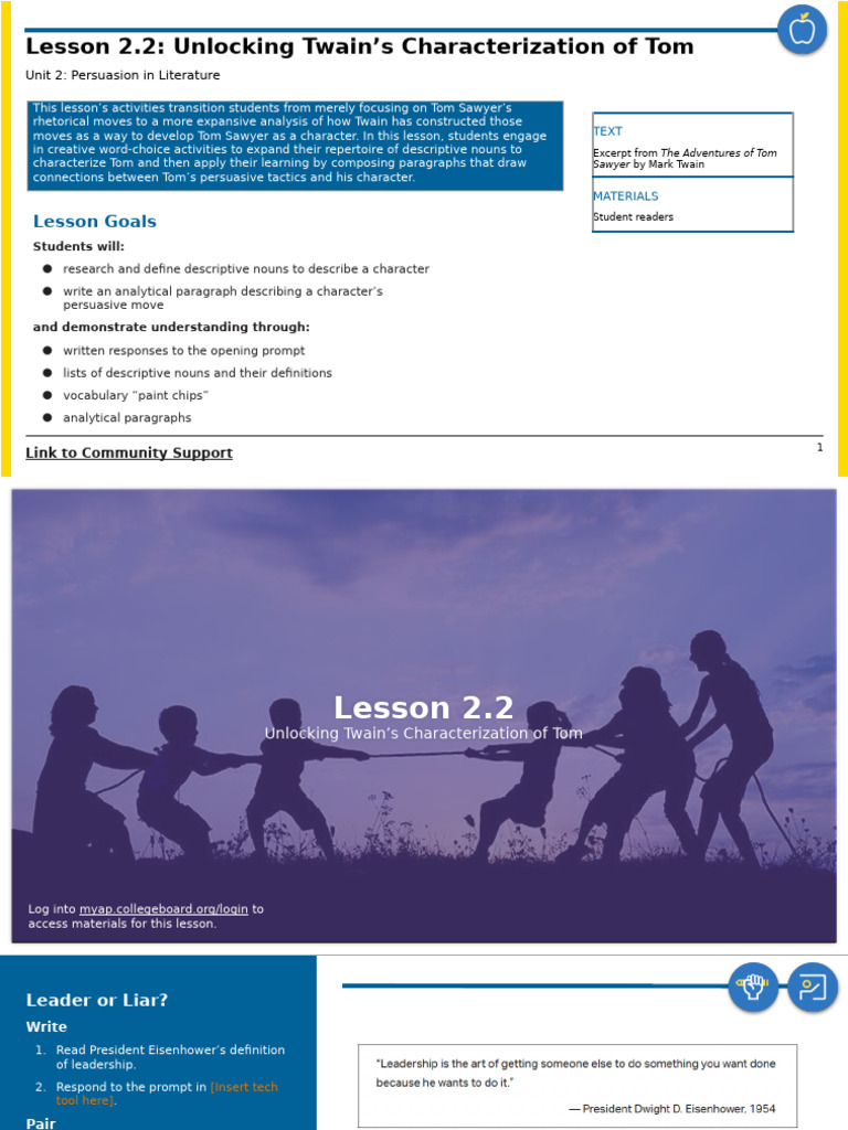 Characterizing Tom Sawyer in Twain's Work | PDF | Human Communication ...
