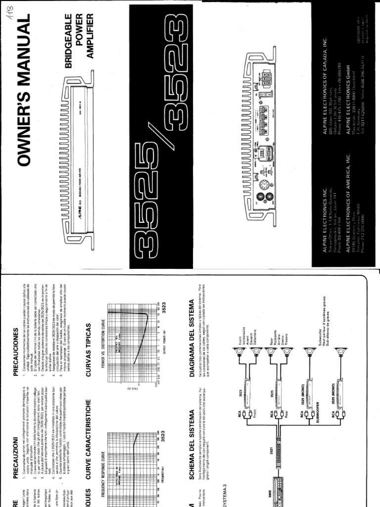 アバ　ページ Alpine 3525 23 60W 40W 2Ch 30amps | PDF