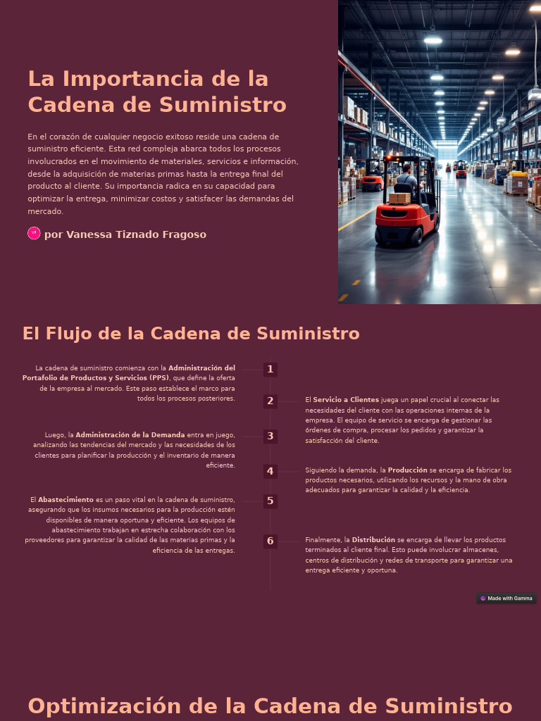 Importancia y Optimización de la Cadena de Suministro | PDF | Cadena de ...