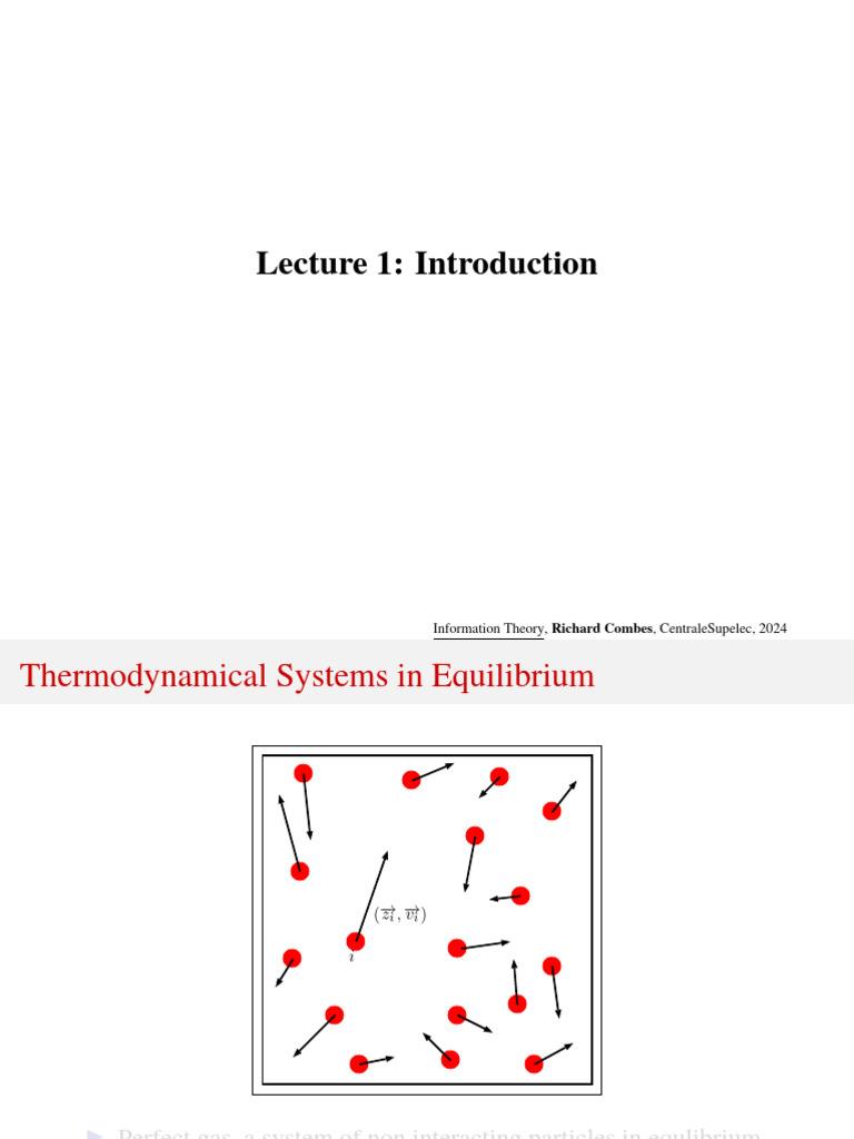 Introduction to Information Theory | PDF | Entropy | Thermodynamic ...