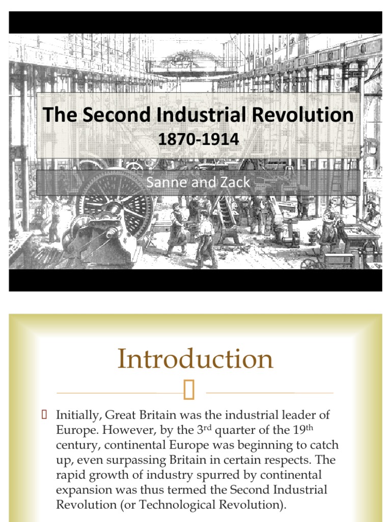 describe the second industrial revolution essay