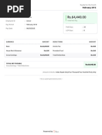 Wipro Salary Slip - February 2025 - The document is a payslip