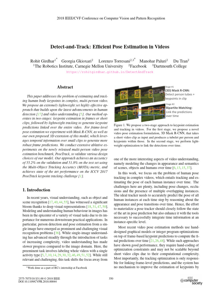 Efficient Video Pose Estimation Method | PDF | Applied Mathematics ...