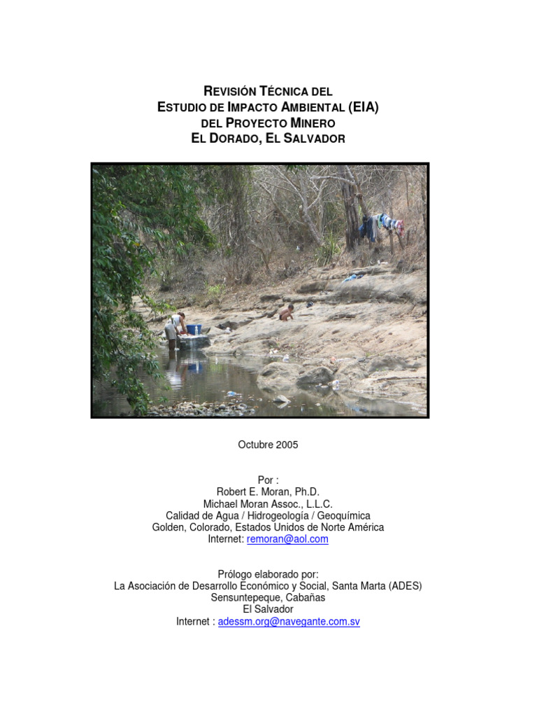 An Lisis Estudio de Impacto Ambiental El Dorado. R. Mor N | PDF ...