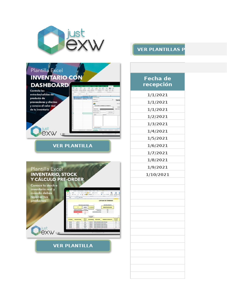 Plantilla de Inventario de Ropa Excel | PDF