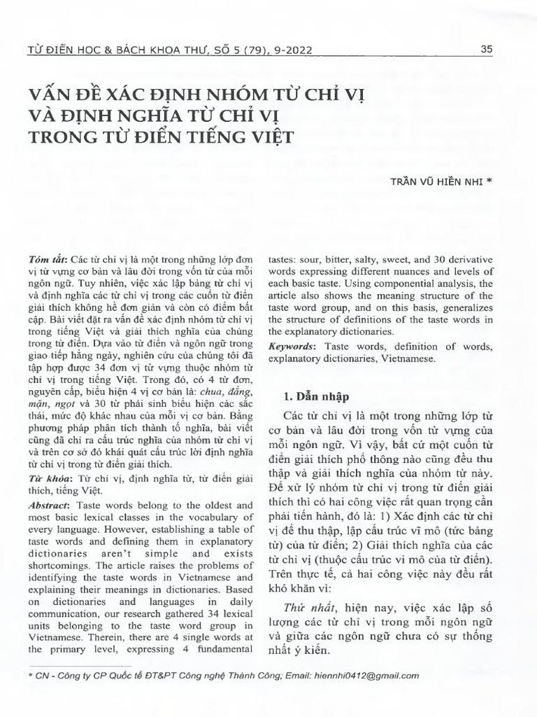 Vấn đề xác định nhóm từ chỉ vị trong tiếng việt | PDF
